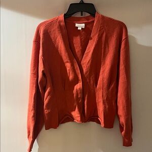 Anthropologie Vibrant Red Cardigan